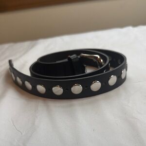 Women’s small Black Belt with Silver Studs